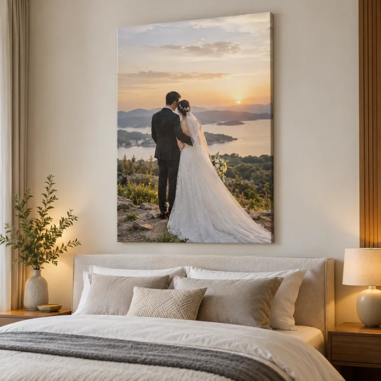 Ảnh Cổng Cưới Canvas Mờ Khổ 60x90