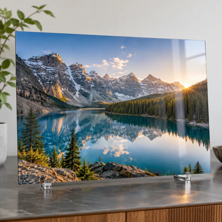 Ảnh Tráng Gương Pha Lê Màu Trong Khổ 40x60