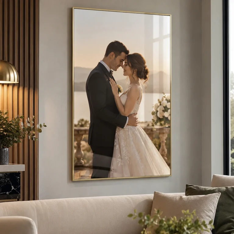 Ảnh Tráng Gương Viền Kim Loại Khổ 60x90