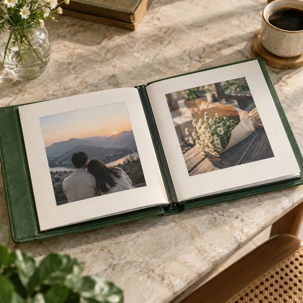 Album Ảnh Bộ Đôi Kỷ Niệm mộc tự nhiên 20x20 cm
