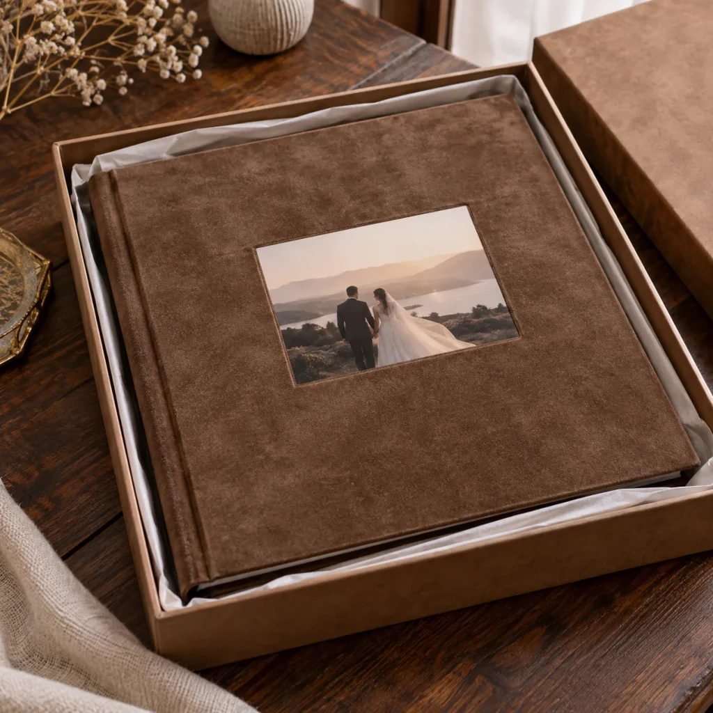 Album Ảnh Bìa Linen Bắc Âu Vải Nhung
