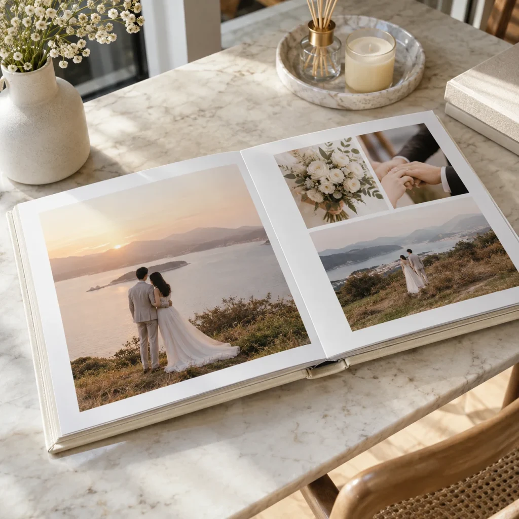 Album Ảnh Bìa Gỗ Khắc Tên Bắc Âu 25x35 cm
