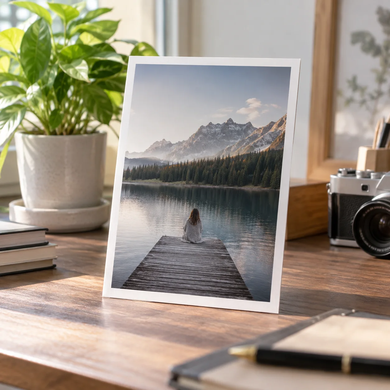 In Ảnh Theo Yêu Cầu Giấy Bóng Màu Sâu Tông Màu Trung Tính 13x18 cm