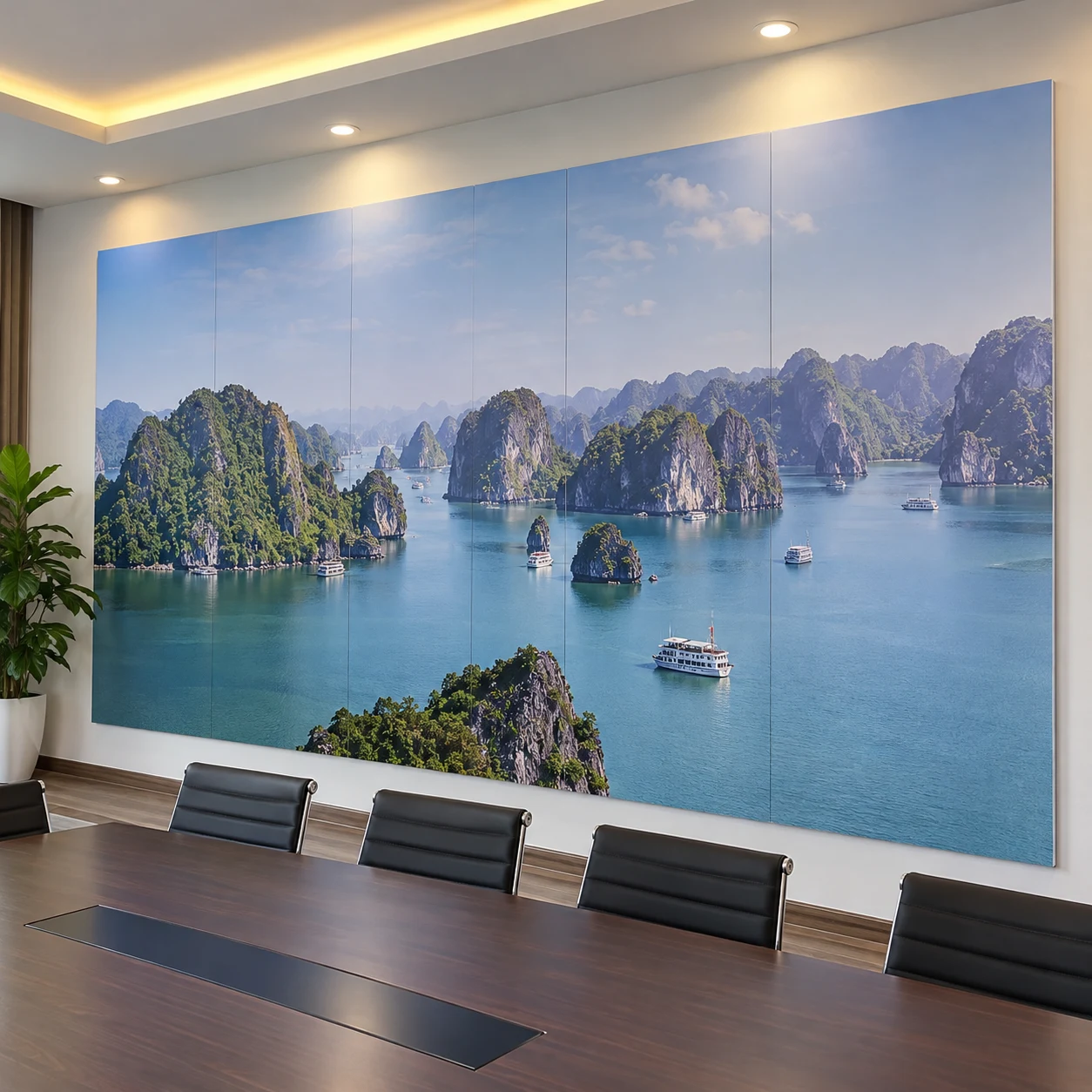 In Fomex Decal PP Backdrop Ghép Tấm sự kiện hiện đại khổ theo booth