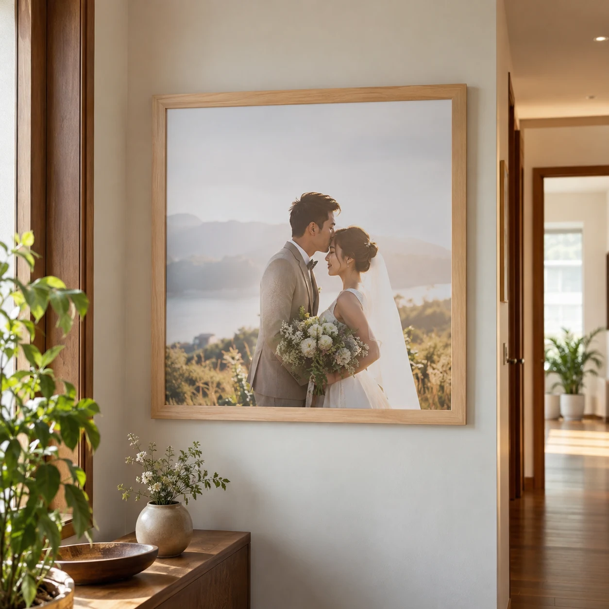 Khung Ảnh Cưới Gallery Kể Chuyện tối giản khổ vuông 80x80 cm