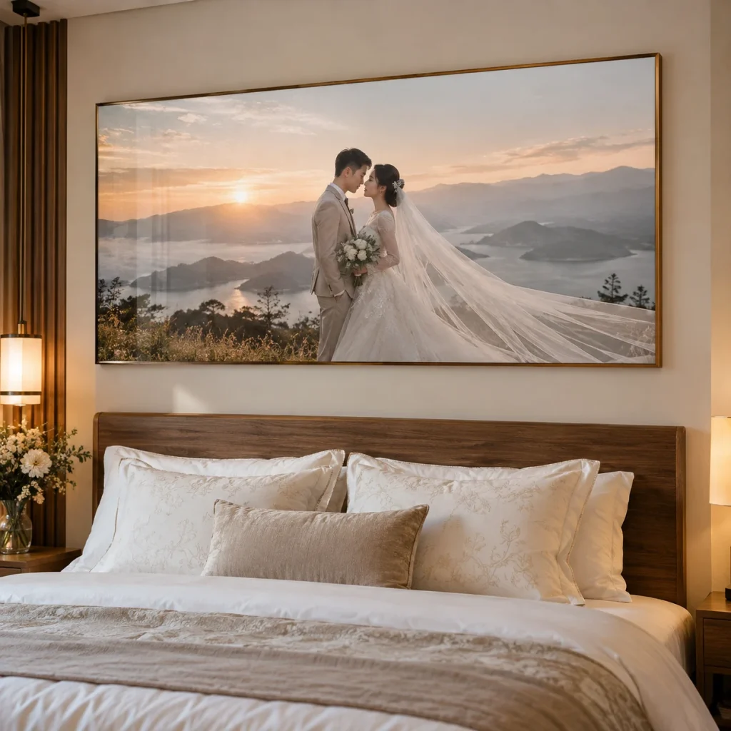 Khung Ảnh Cưới Khổ Lớn Không Viền lãng mạn 60x120 cm