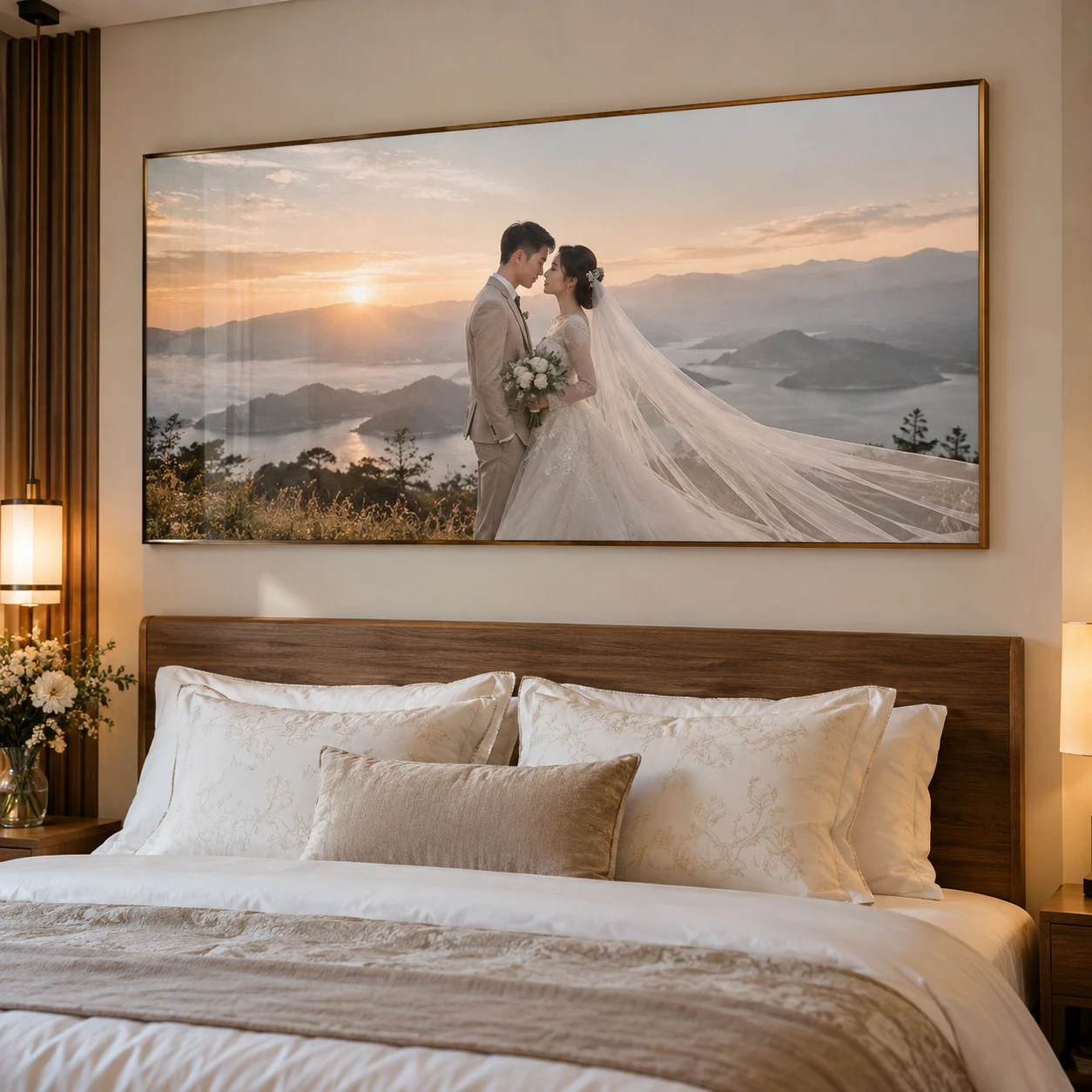 Khung Ảnh Cưới Khổ Lớn Không Viền lãng mạn 60x120 cm