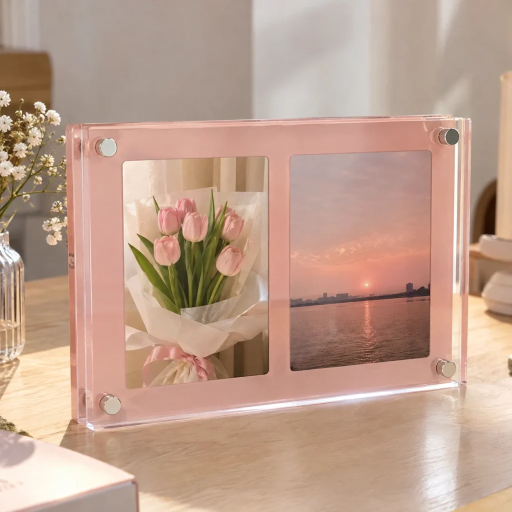 Khung Ảnh Quà Tặng Khung Đôi Lời Nhắn Không Chữ cá nhân hóa 15x21 cm