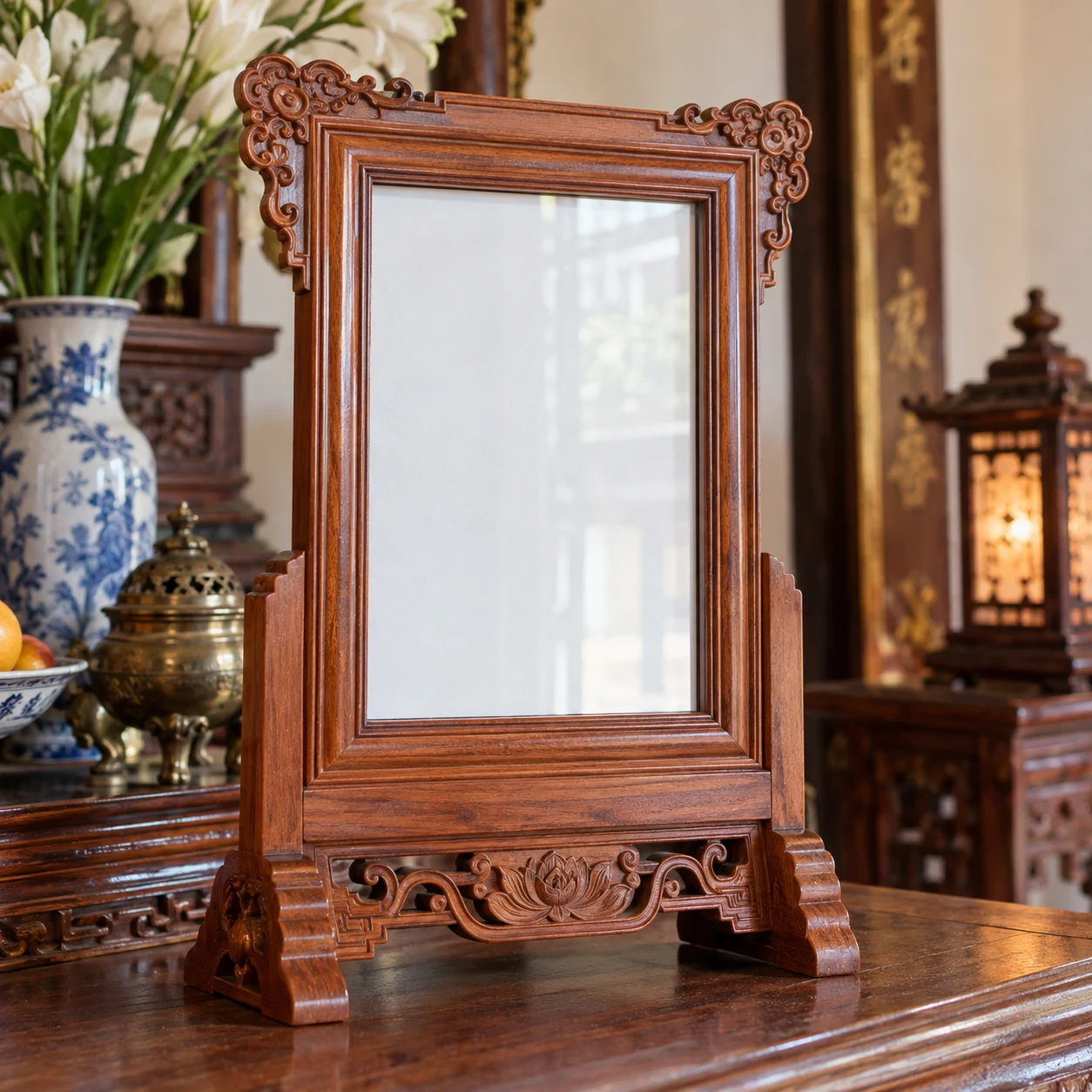 Khung Ảnh Thờ Gỗ Hương Viền Chỉ trang nghiêm 20x30 cm