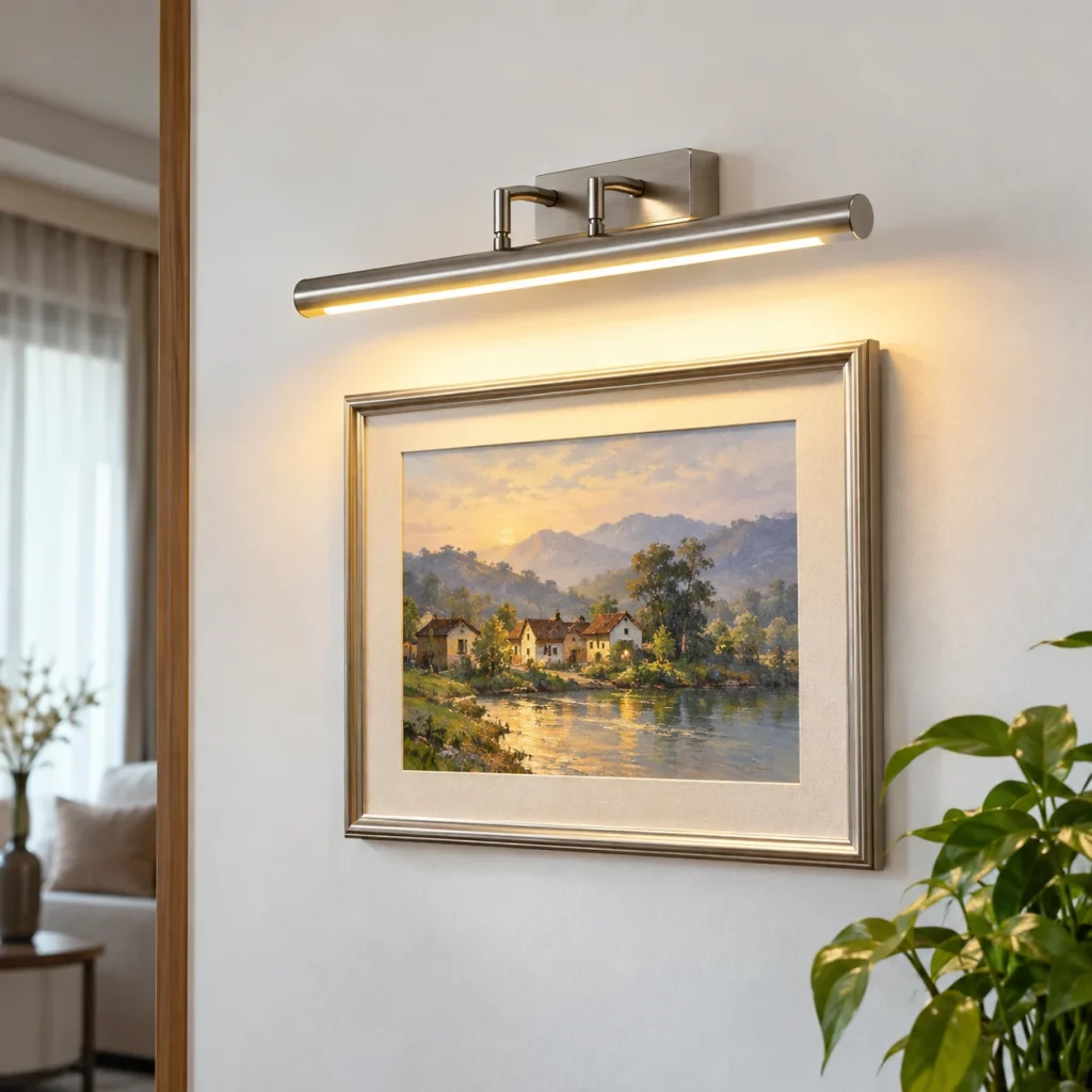 Phụ Kiện Khung Ảnh Đèn Rọi Tranh Ánh Sáng Ấm Inox 304