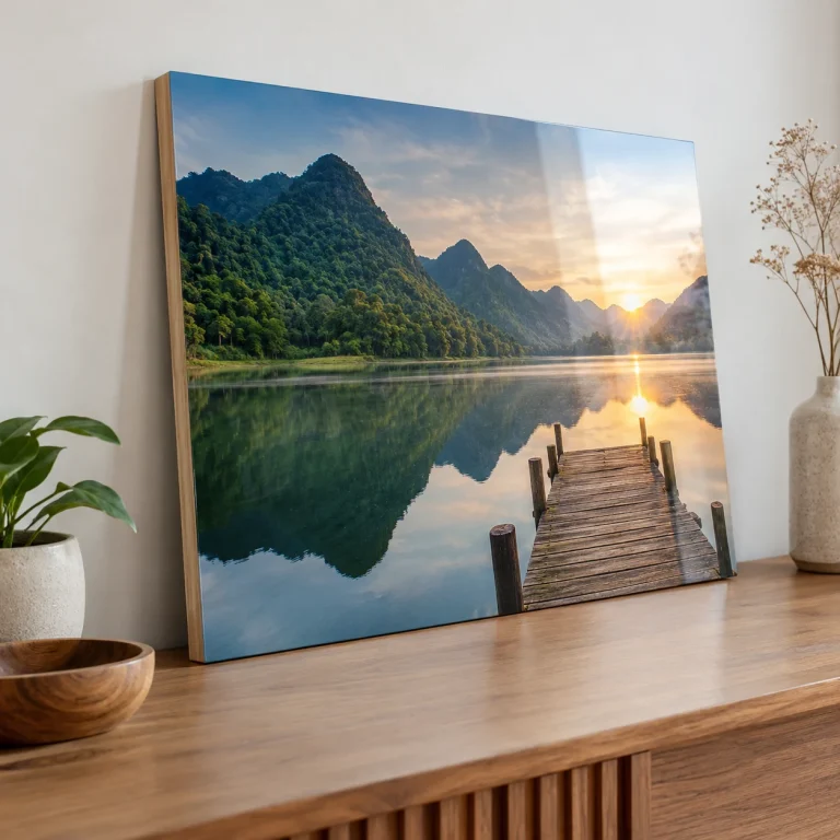 Ảnh Gỗ Phủ Bóng Chống Xước Trang Trí Gia Đình